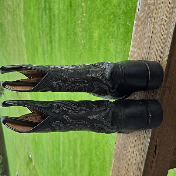 J.B. Dillon Black Womens Genuine Goat Leather Boots 6.5 B - Picture 2 of 8